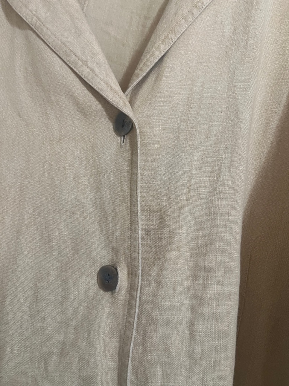 J. Jill  Beige Linen Blazer - Picture 3 of 5
